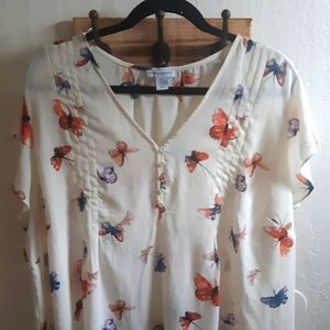 Butterfly  light top with fluttery sleeves